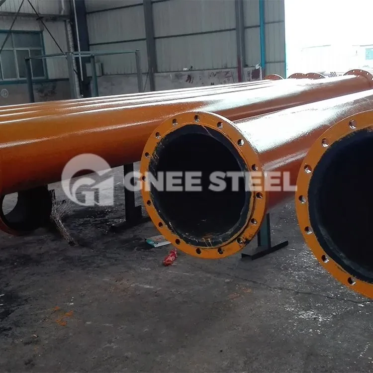 Pibell wedi'i leinio â rwber